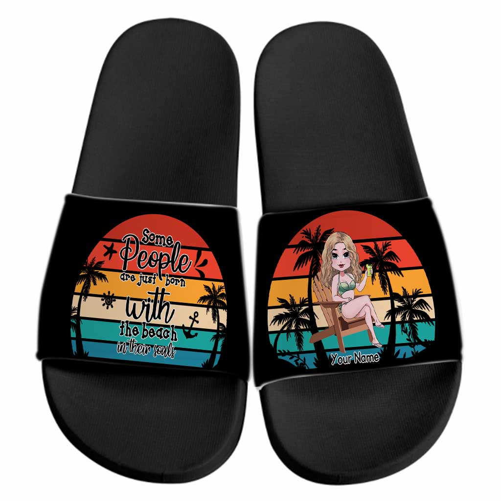 Life Is Better At The Beach - Personalized Sea Lover Slide Sandals