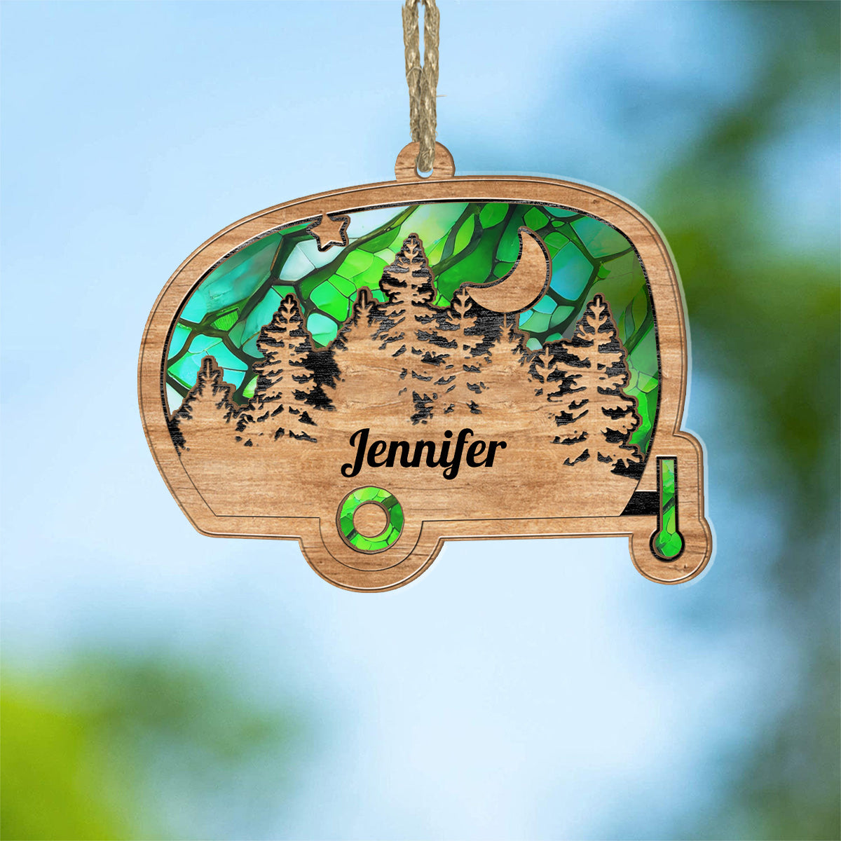 Love Camping - Personalized Camping Suncatcher