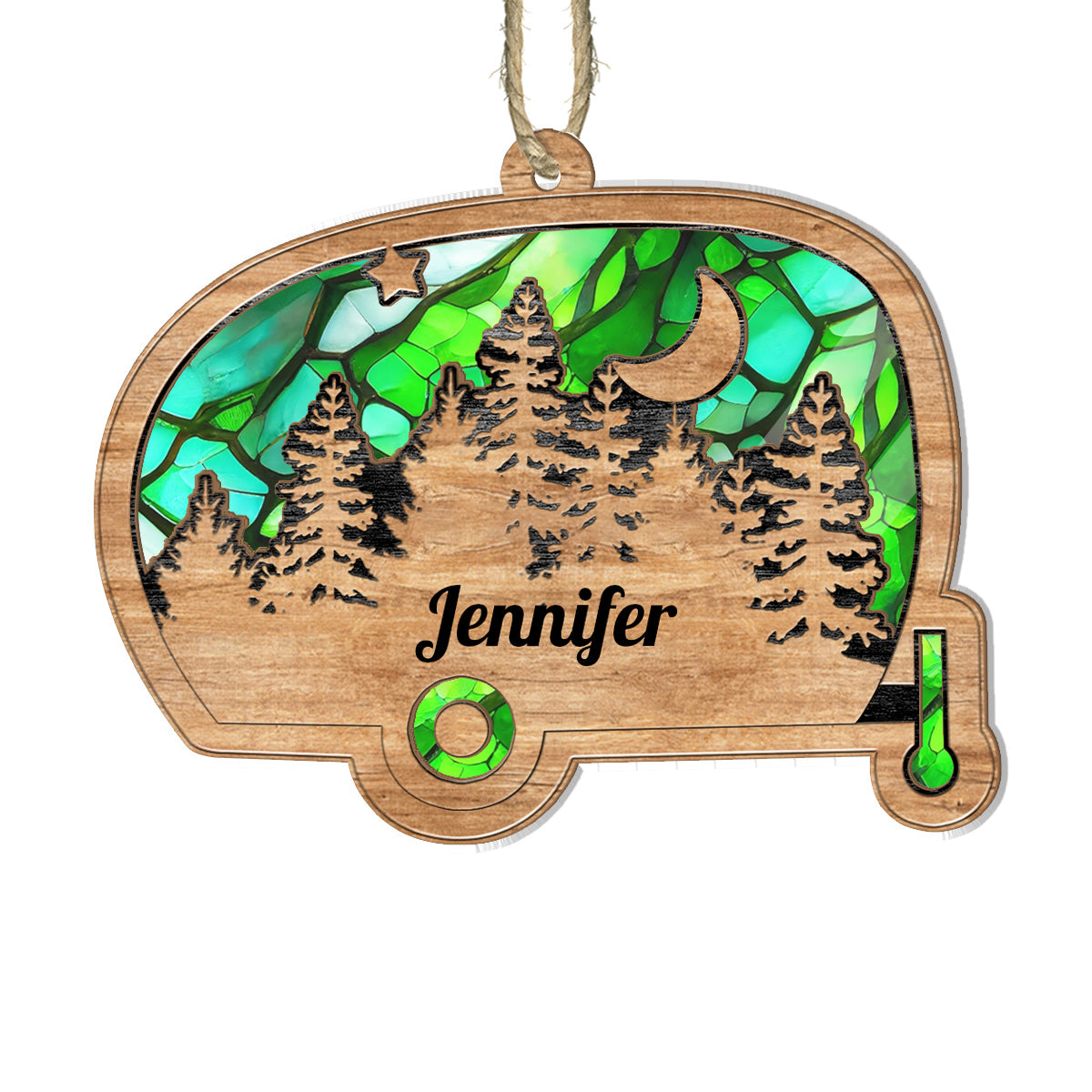 Love Camping - Personalized Camping Suncatcher