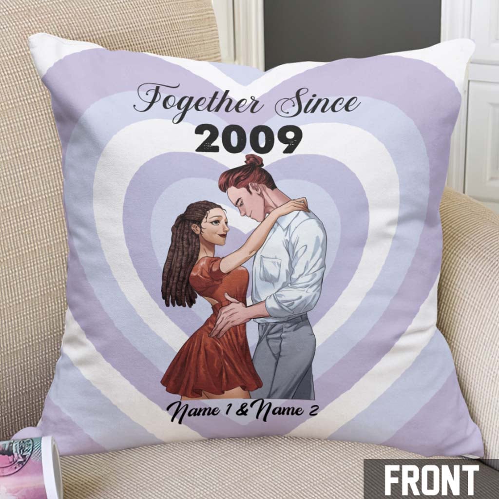 Together Since - Personalized Couple Throw Pillow