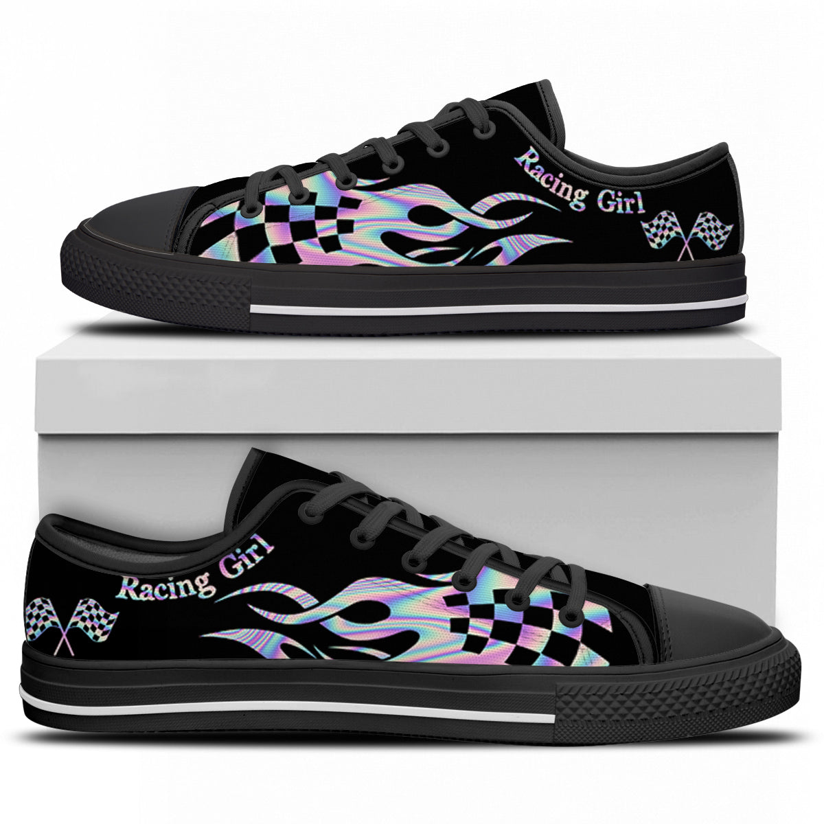 Racing Girls Flame Low Top Shoes