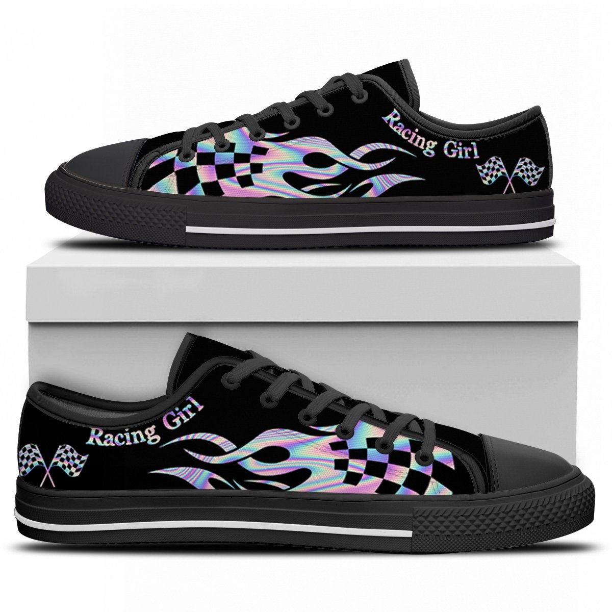 Racing Girls Flame Low Top Shoes
