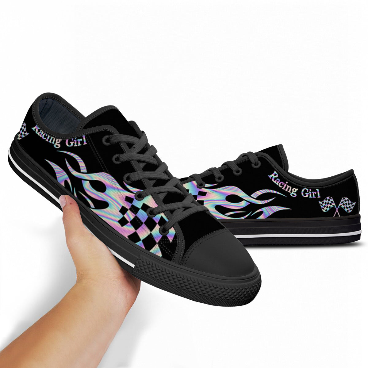 Racing Girls Flame Low Top Shoes