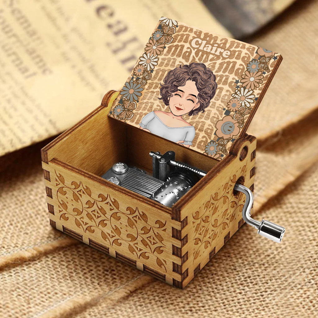 Retro Mama - Personalized Mother's Day Mother Hand Crank Music Box
