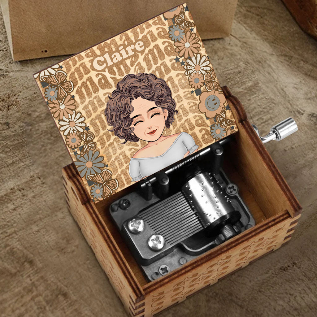 Retro Mama - Personalized Mother's Day Mother Hand Crank Music Box