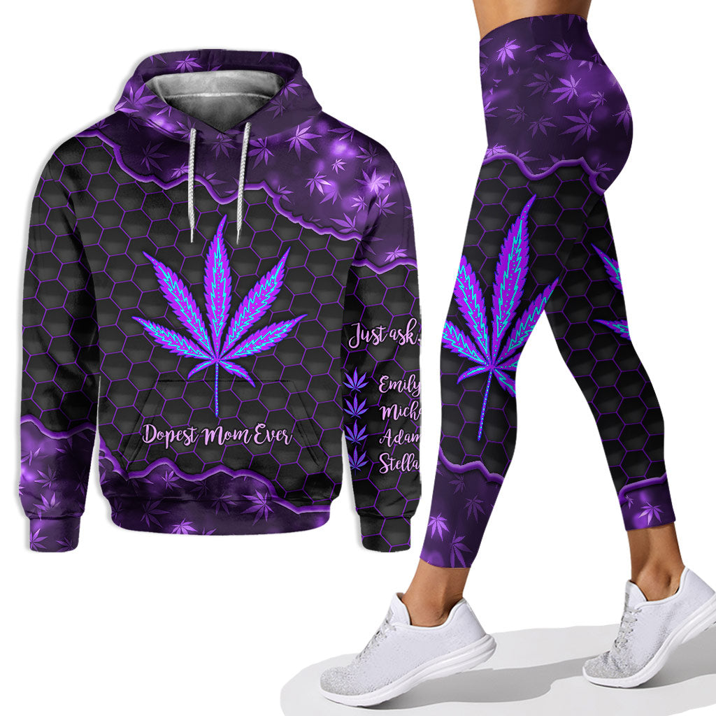 Dopest Mom Ever - Personalized Mother's Day Weed Hoodie and Leggings