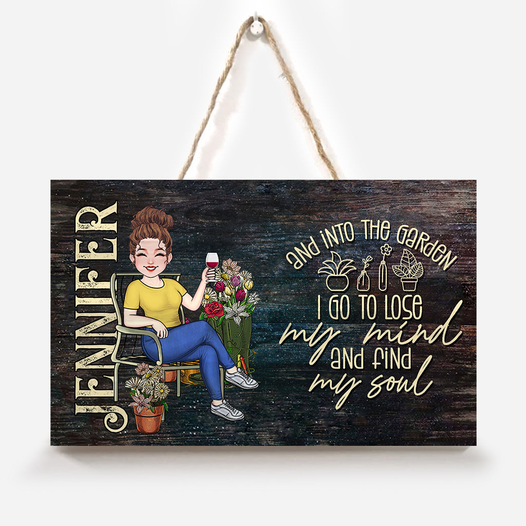 Into The Garden I Go - Personalized Gardening Rectangle Wood Sign