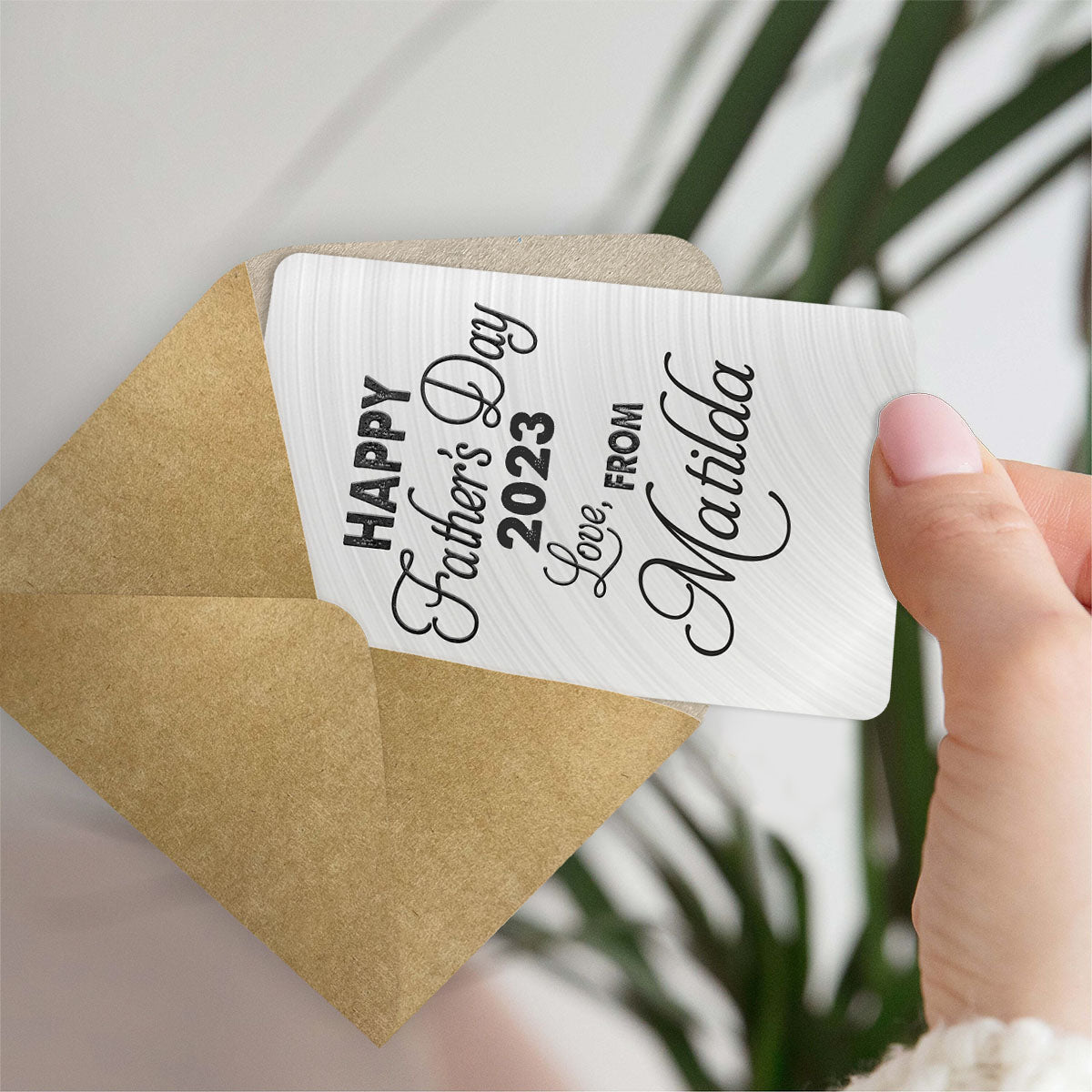 To My Dad - Personalized Father Wallet Insert Card