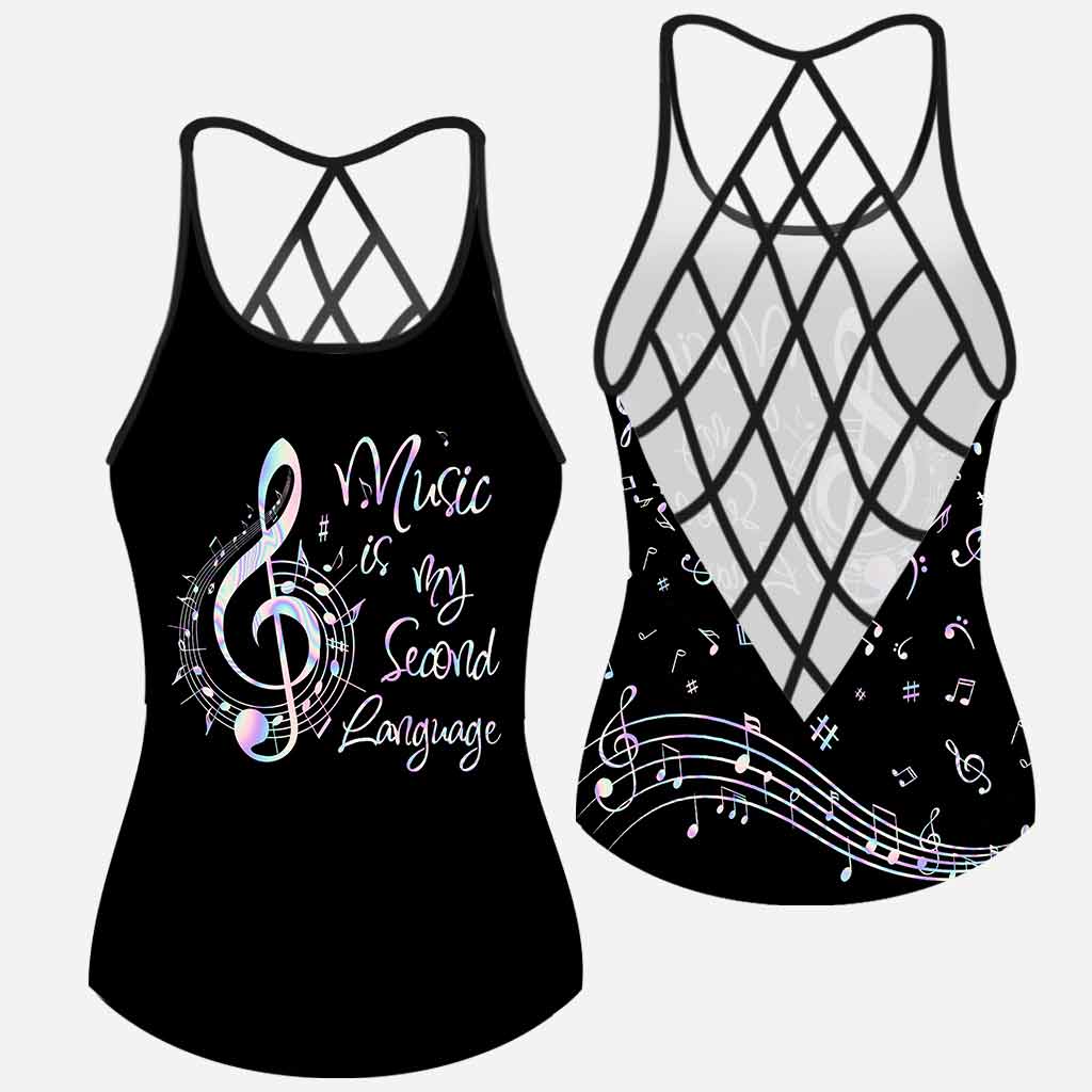 Love Music - Piano Cross Tank Top