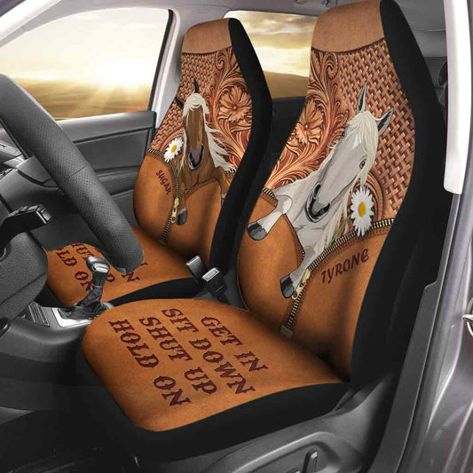 Get In Sit Down - Personalized Horse Seat covers