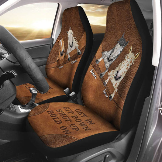 Get In Sit Down - Personalized Horse Seat covers