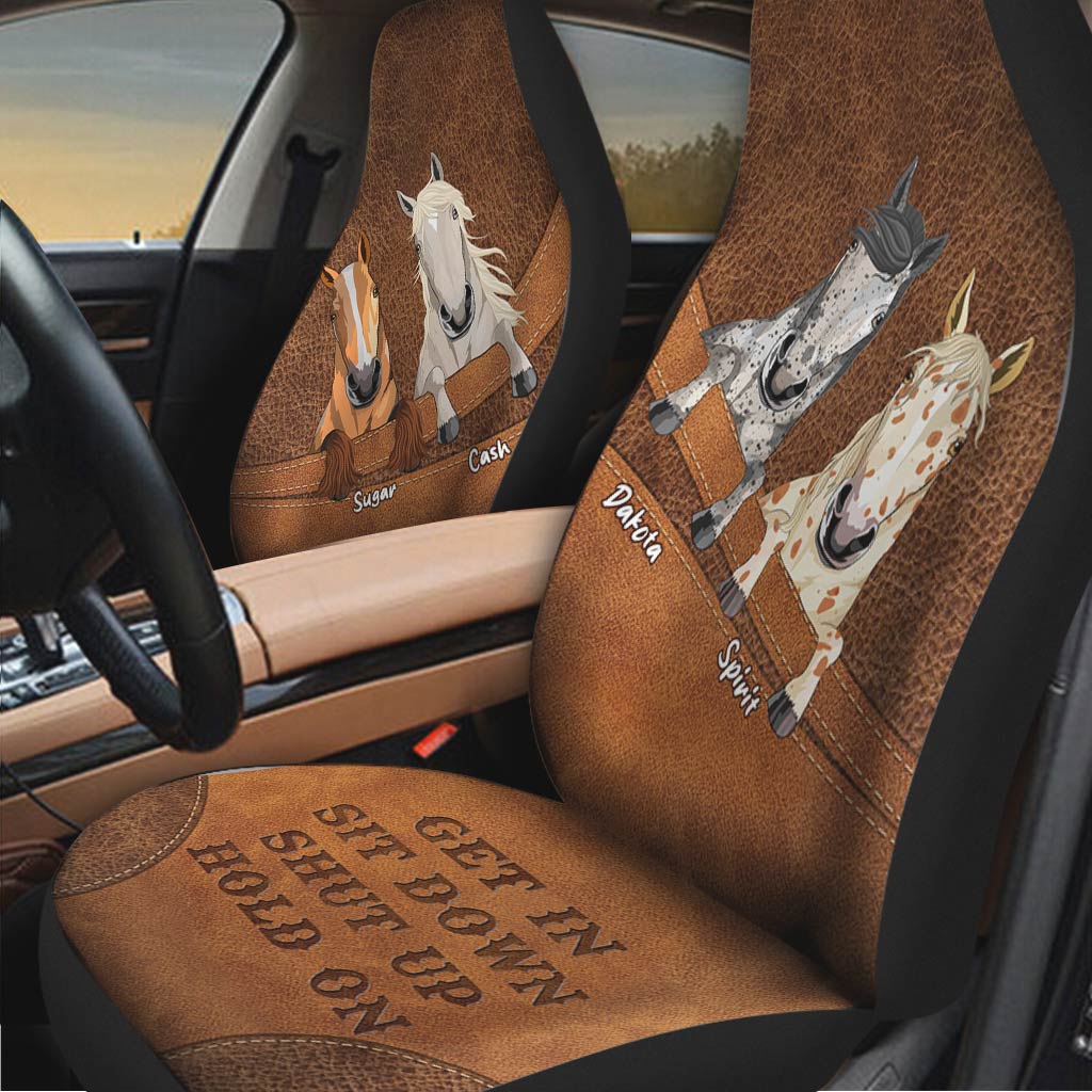 Get In Sit Down - Personalized Horse Seat covers