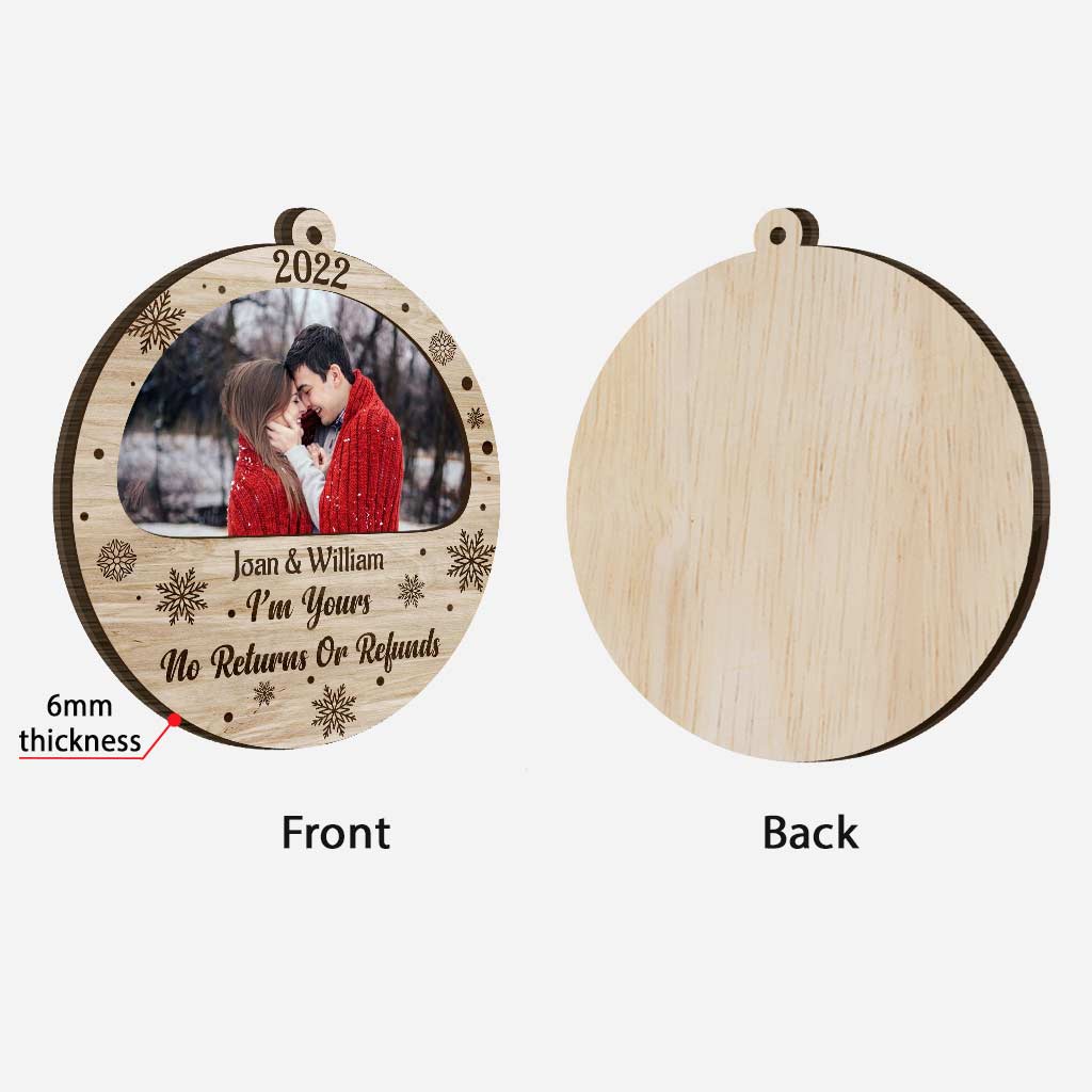 I'm Yours - Personalized Christmas Couple Layered Wood Ornament