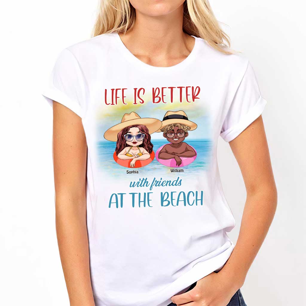 Boozing With My Beaches - Personalized Sea Lover T-shirt and Hoodie