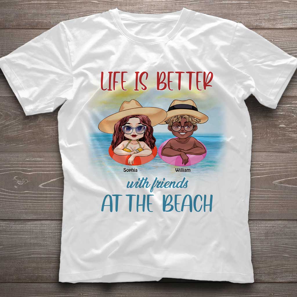 Boozing With My Beaches - Personalized Sea Lover T-shirt and Hoodie