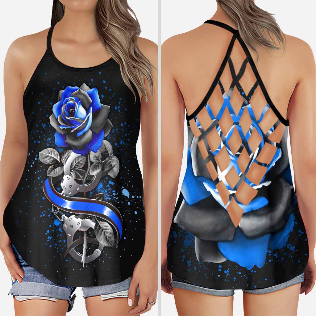 Blue Rose - Police Cross Tank Top