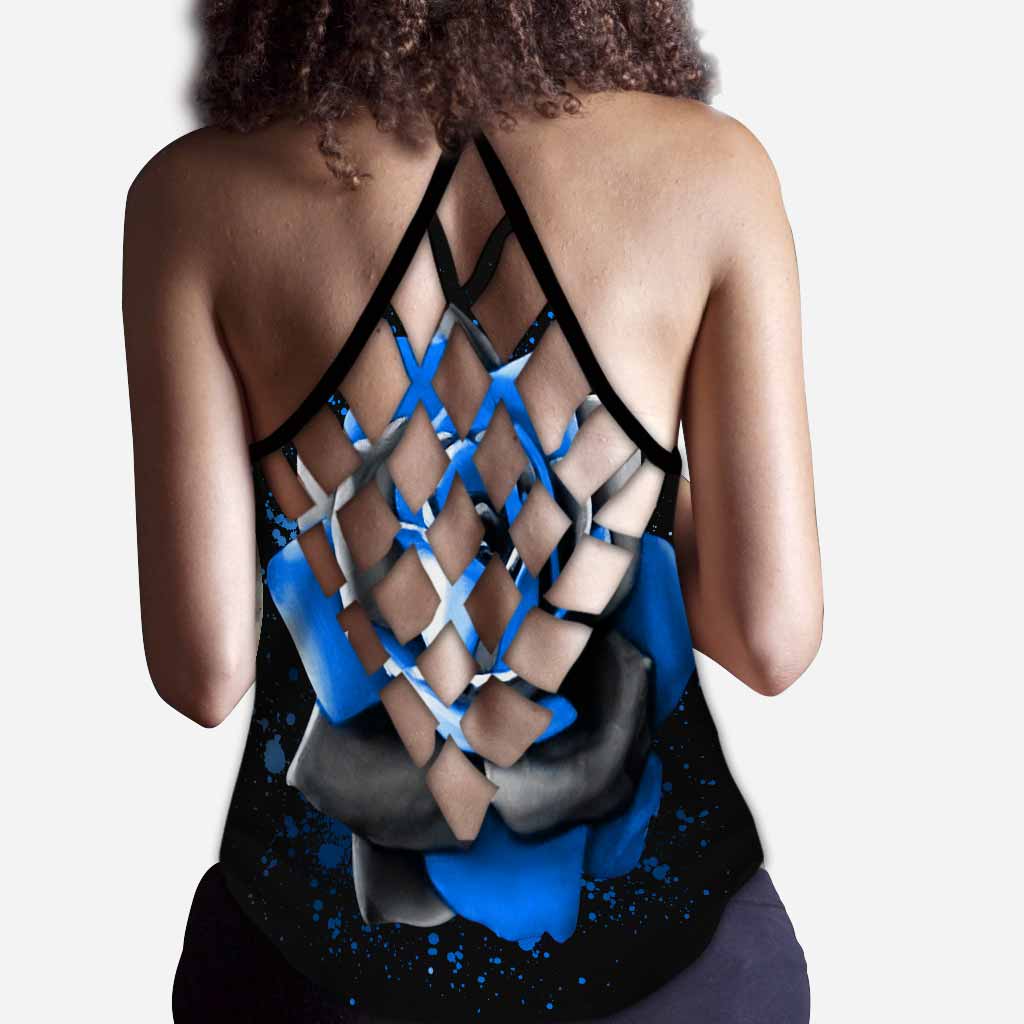 Blue Rose - Police Cross Tank Top
