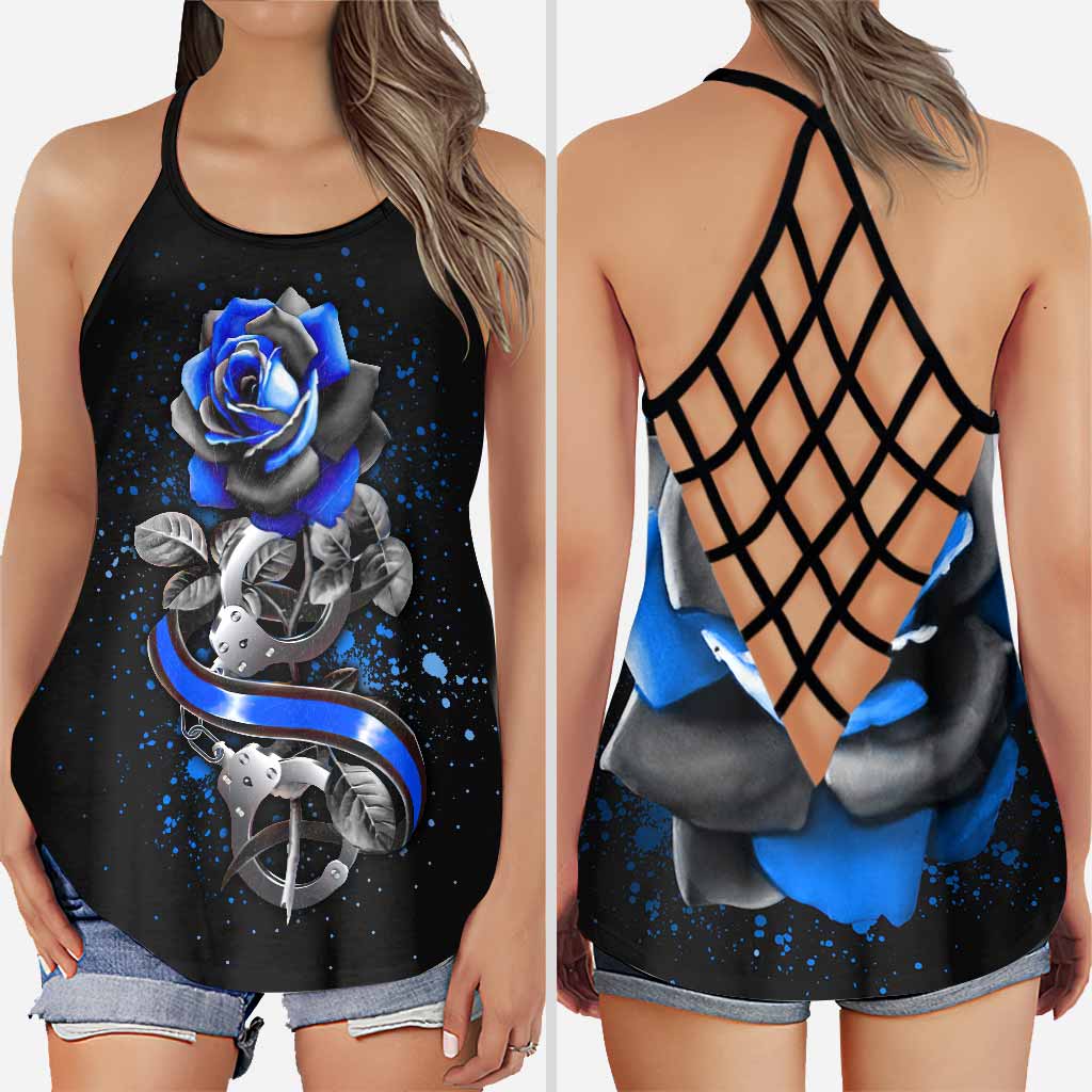 Blue Rose - Police Cross Tank Top