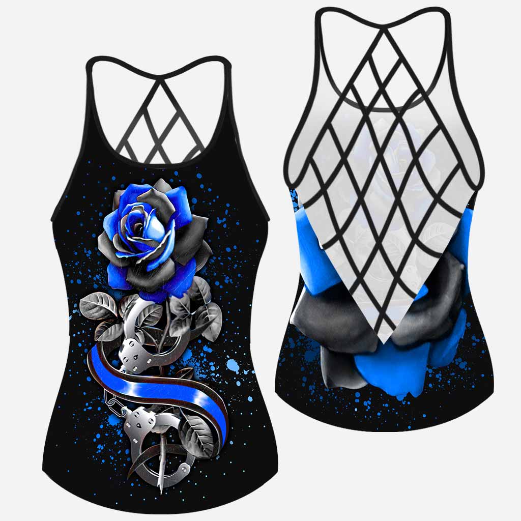 Blue Rose - Police Cross Tank Top