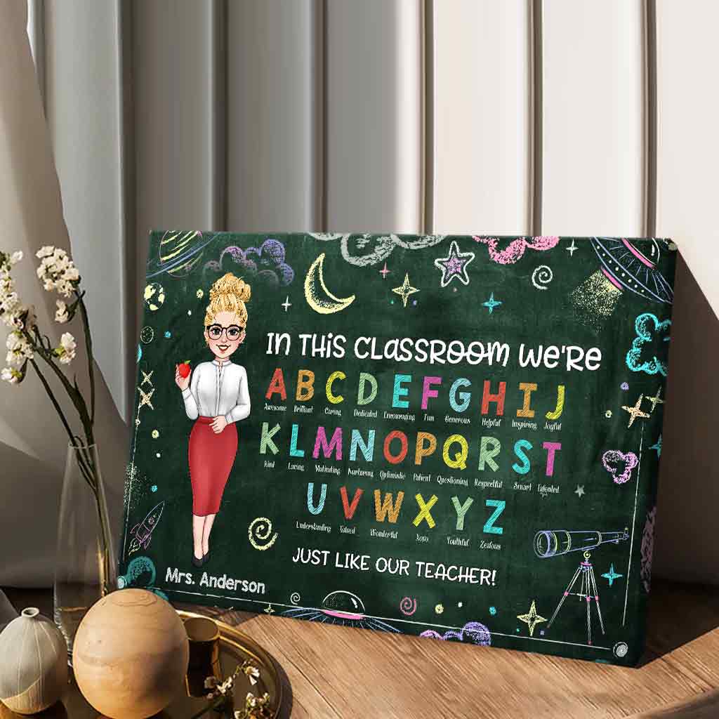 In diesem Klassenzimmer – Personalisierte Lehrer-Leinwand und Poster