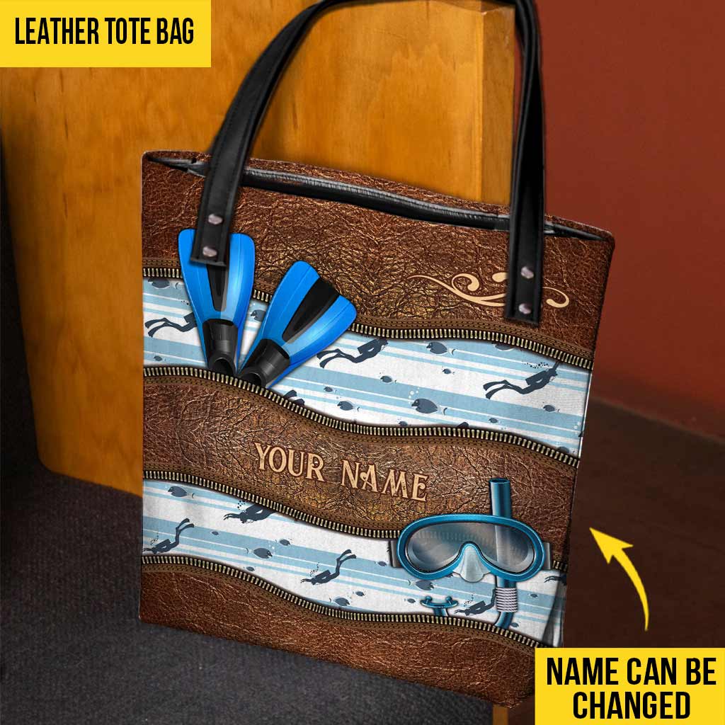 Love Scuba Diving Personalized Tote Bag