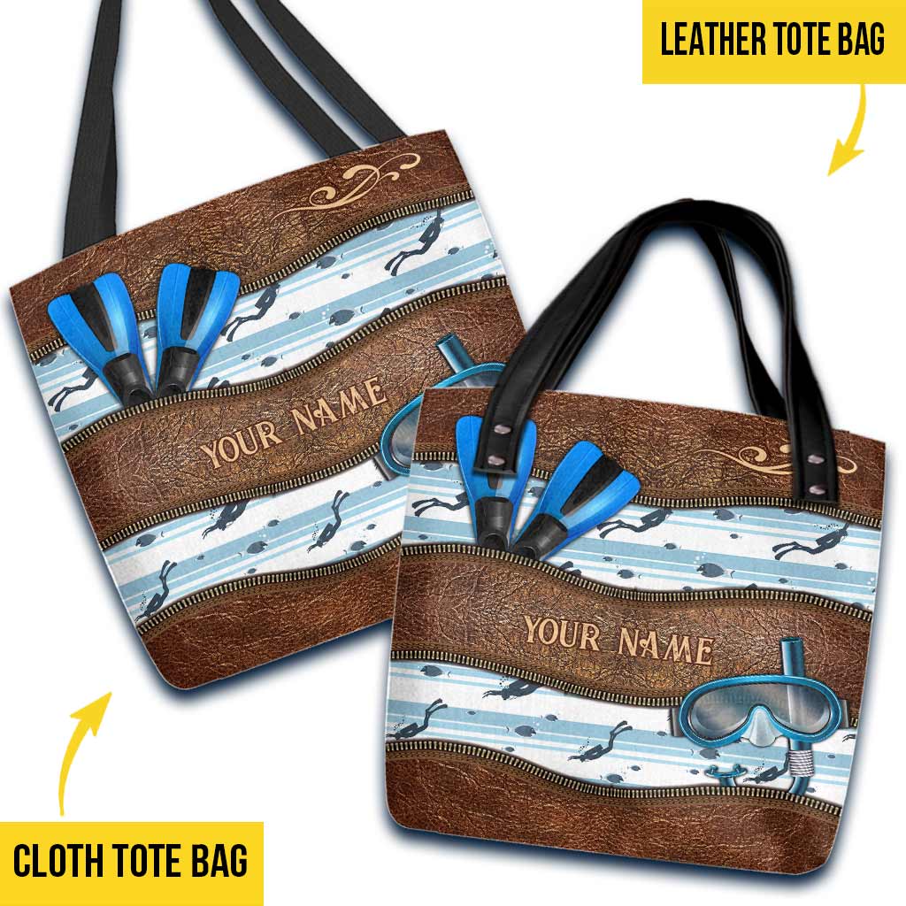 Love Scuba Diving Personalized Tote Bag