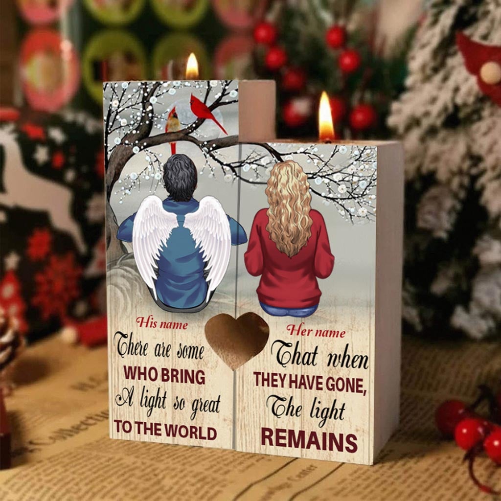 Memorial Gift For Couple - Personalized Couple Candle Holder