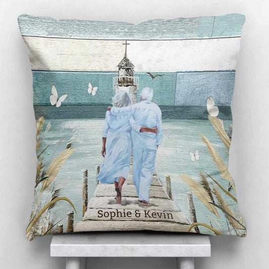 I Love You Forever And Always - Personalized Couple Throw Pillow