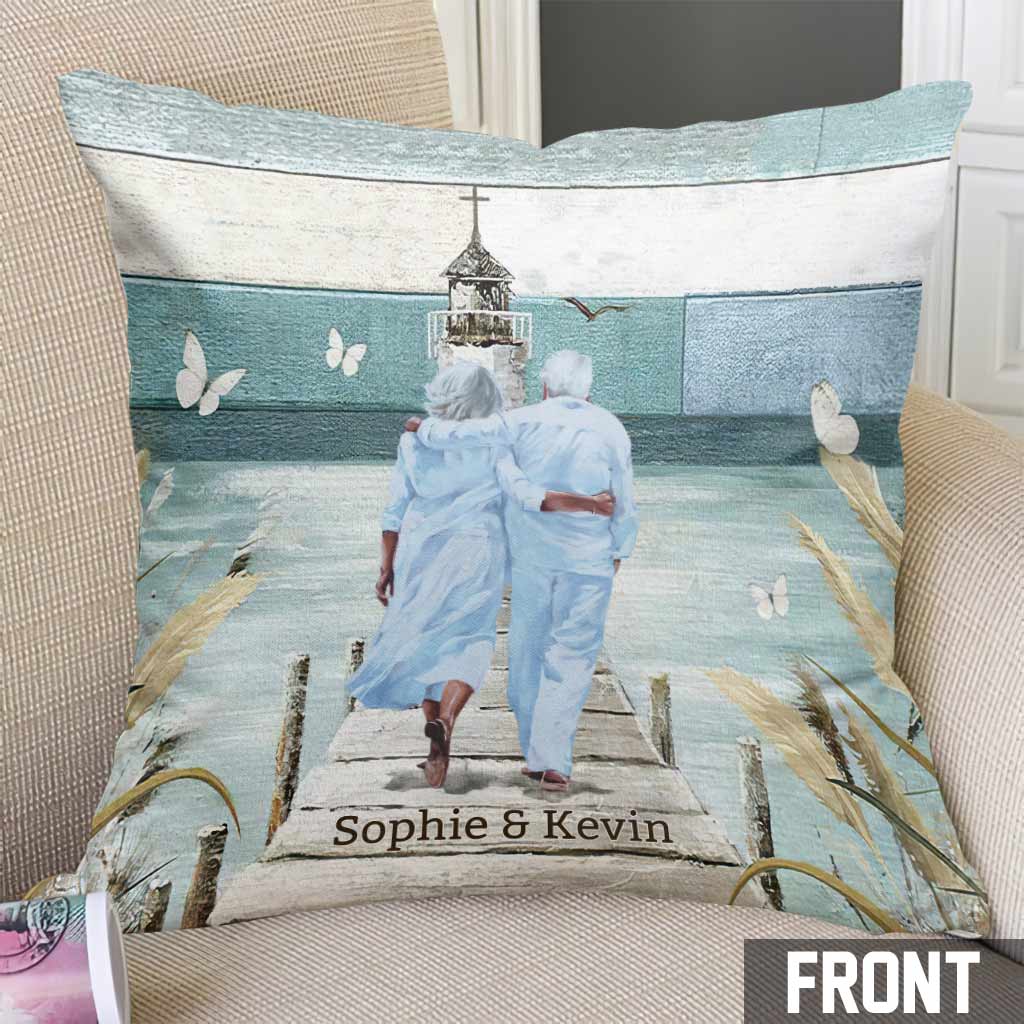 I Love You Forever And Always - Personalized Couple Throw Pillow