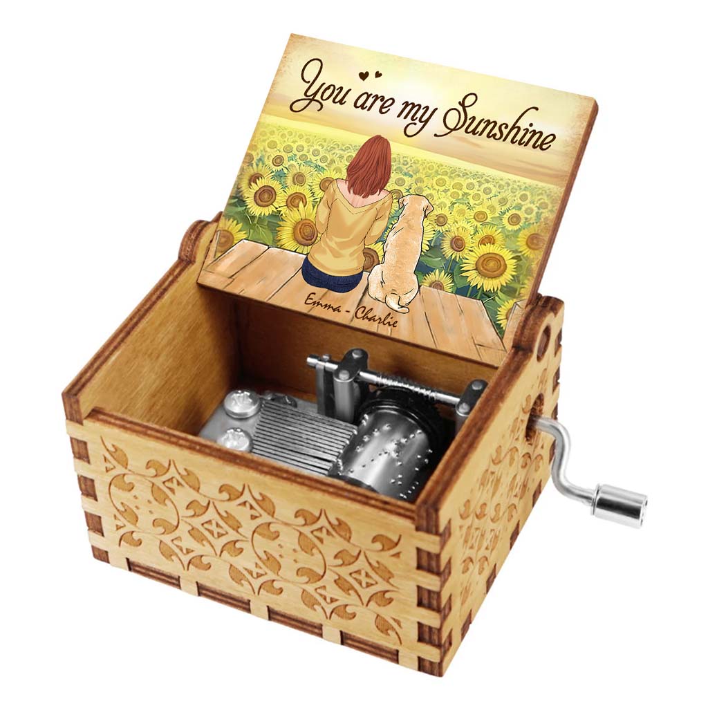 You Are My Sunshine - Personalized Mother’s Day Dog Hand Crank Music Box
