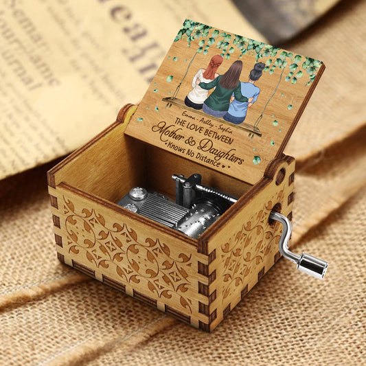 Mother And Daughter - Personalized Mother Hand Crank Music Box