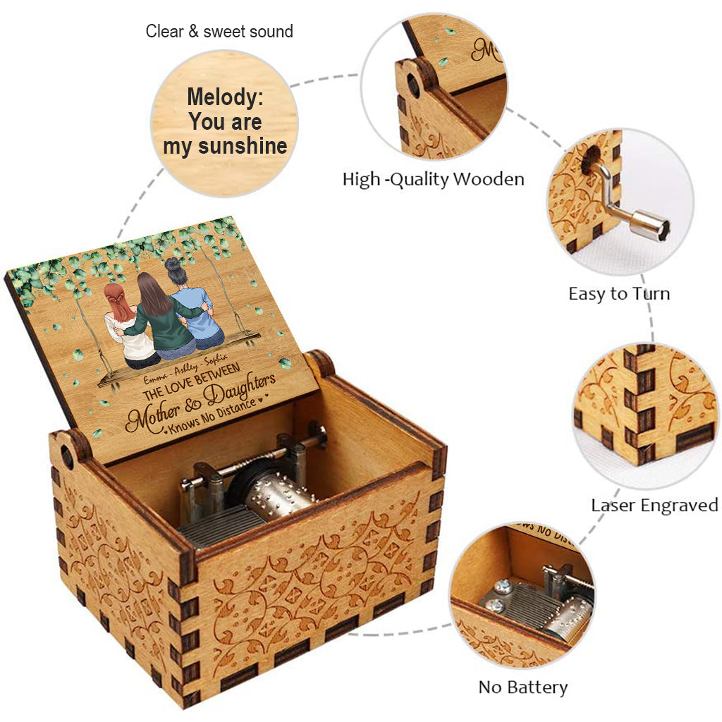 Mother And Daughter - Personalized Mother Hand Crank Music Box