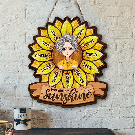 You Are My Sunshine - Gift for mom, grandma - Personalized Wood Sign