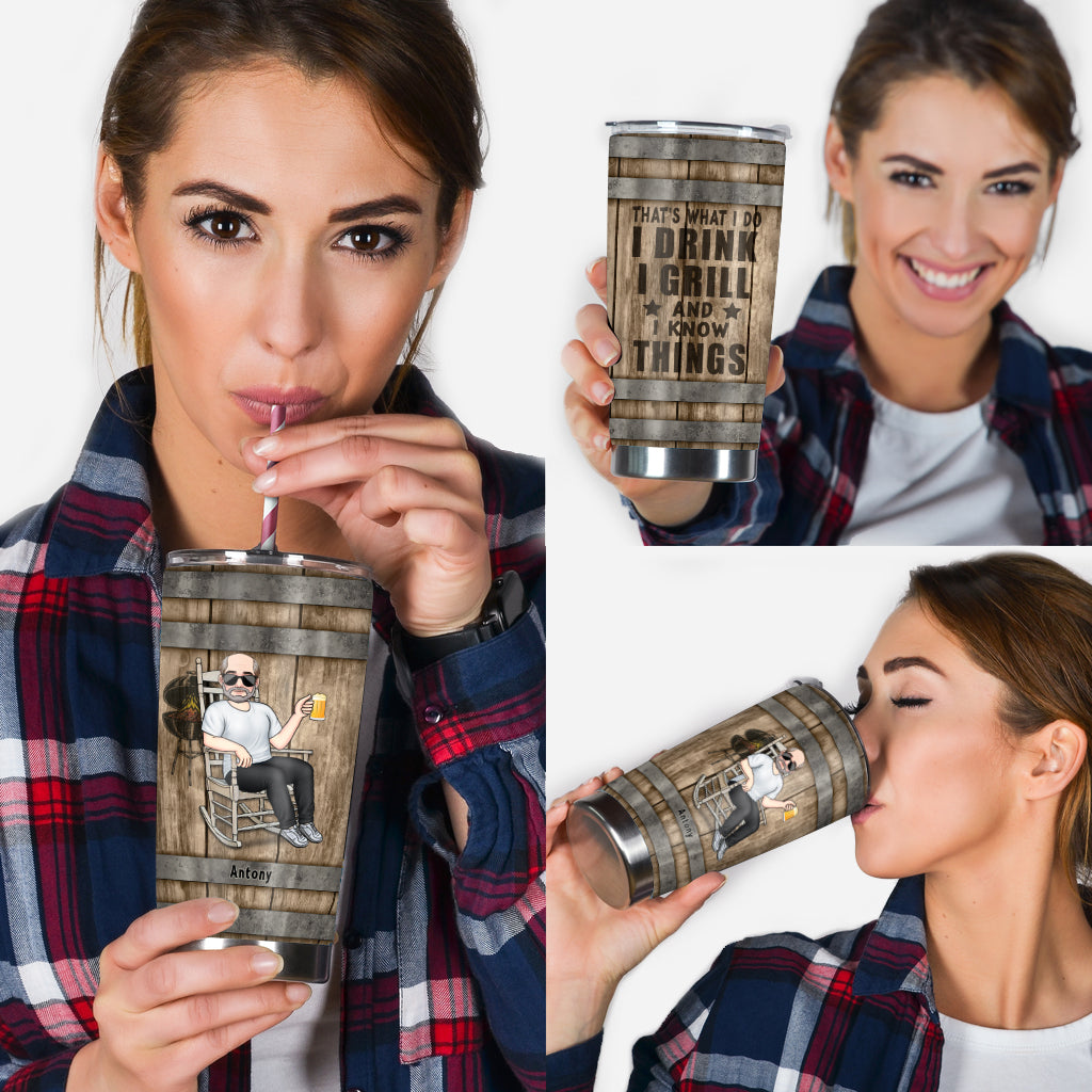 That's What I Do - Personalized Father Tumbler