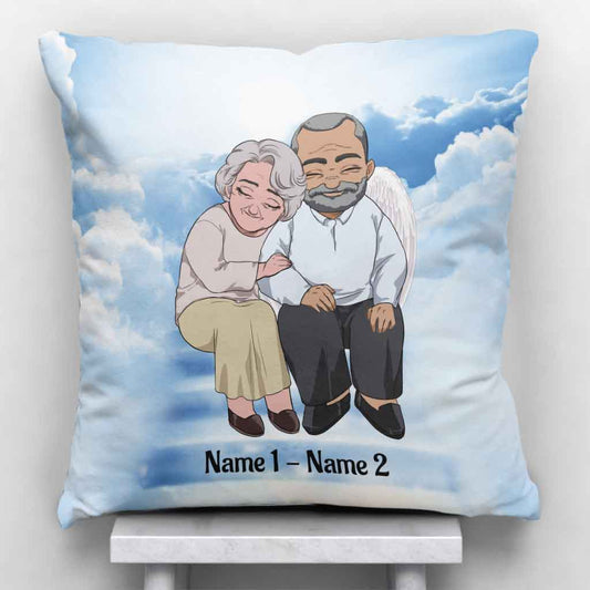I'm A Proud Wife Memorial - Personalized Couple Throw Pillow