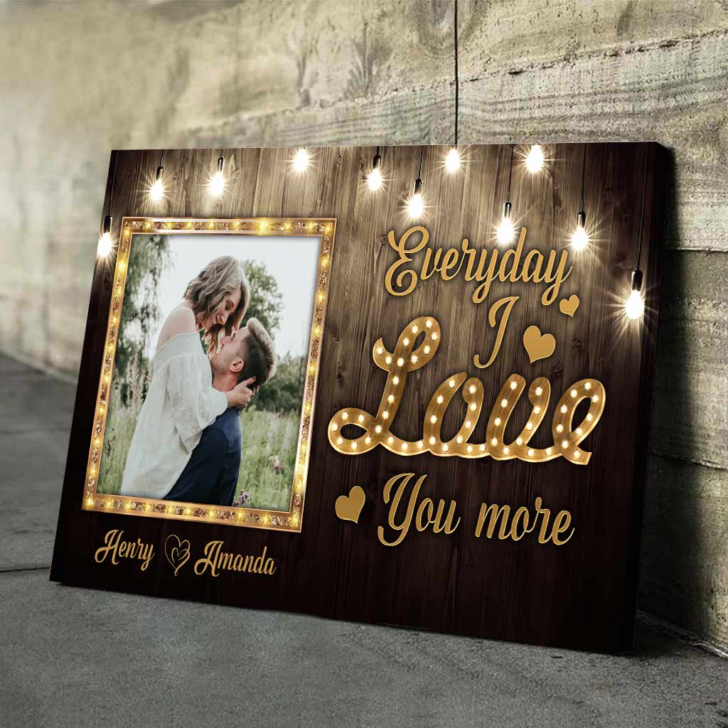 Love You More - Personalized Couple Poster