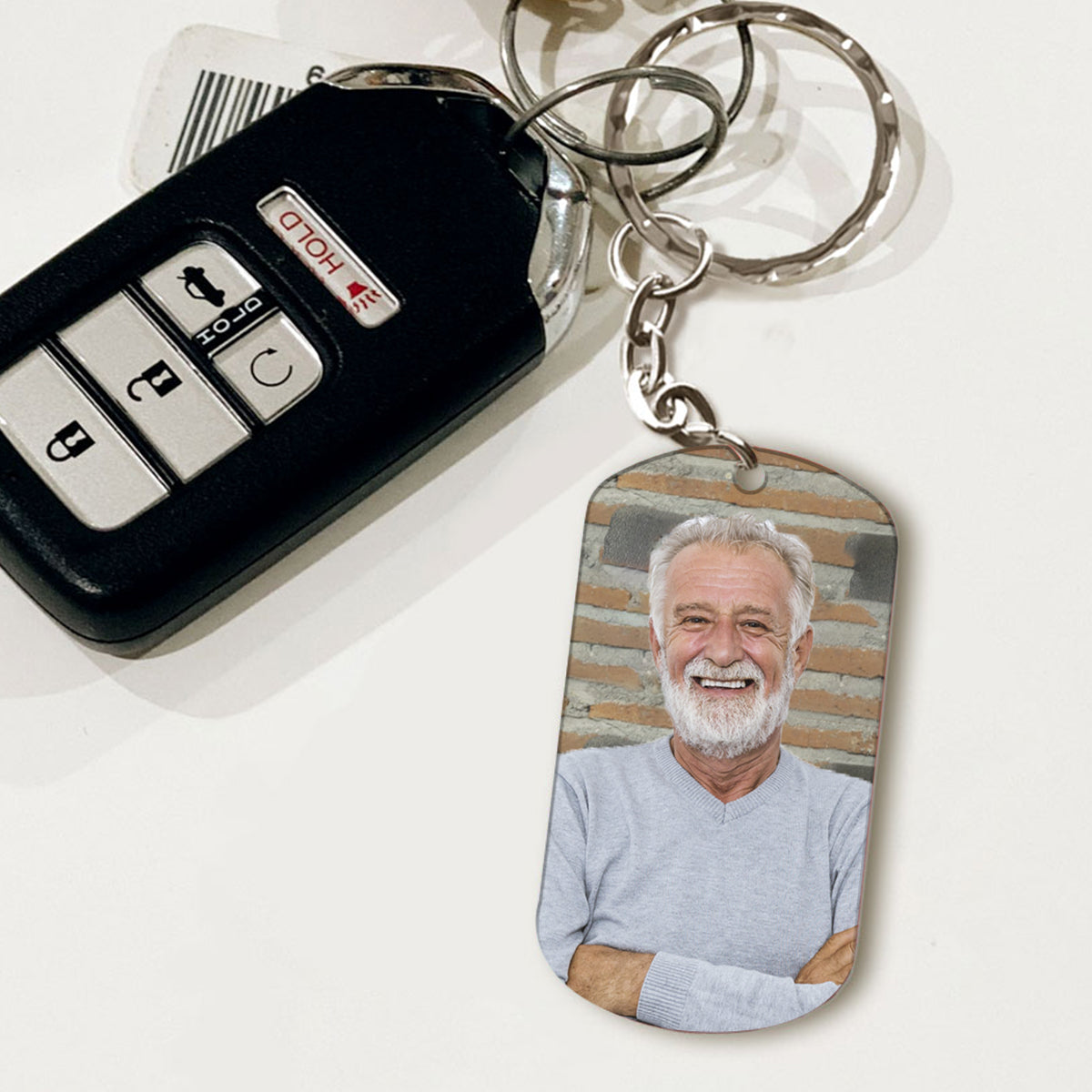 Legend - Personalized Grandpa Stainless Steel Keychain