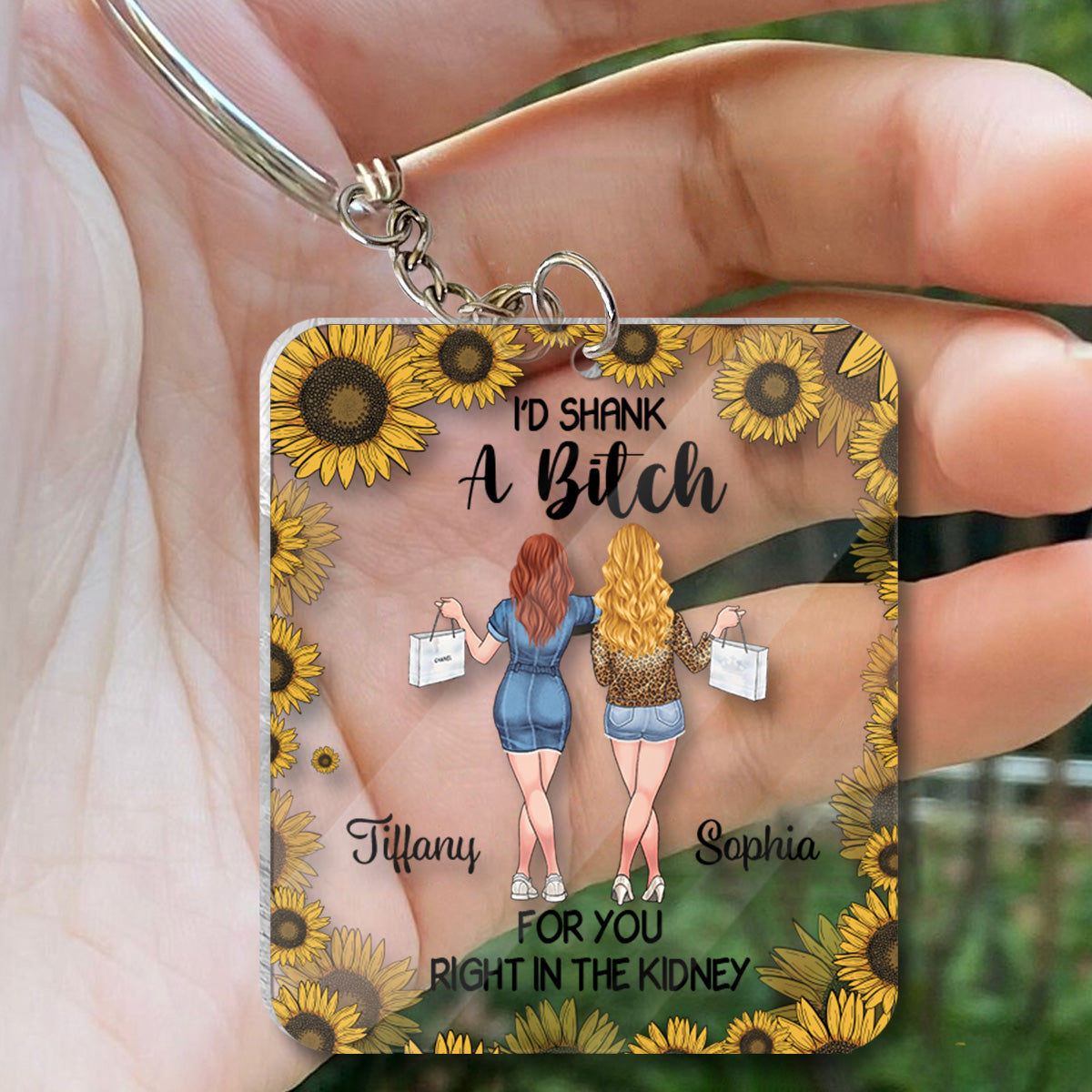 I'd Shank For You - Personalized Bestie Transparent Keychain