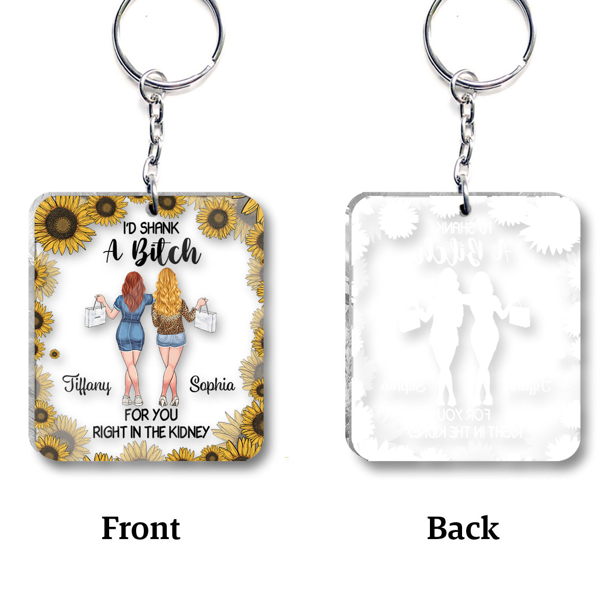 I'd Shank For You - Personalized Bestie Transparent Keychain