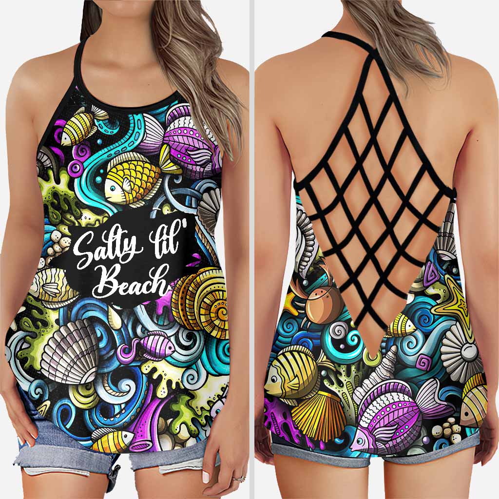 Salty Lil Beach - Sea Lover Cross Tank Top