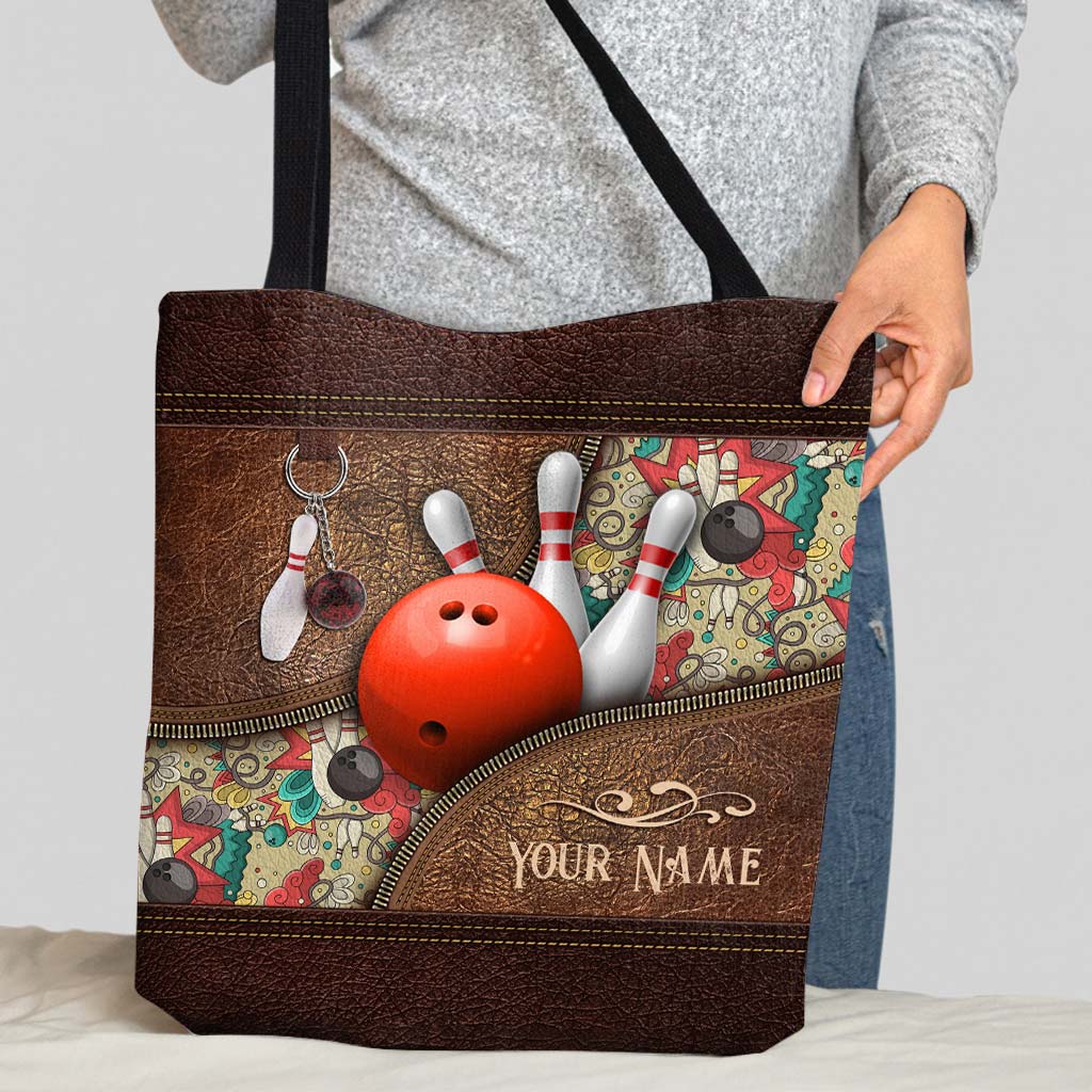 Love Bowling Personalized Tote Bag