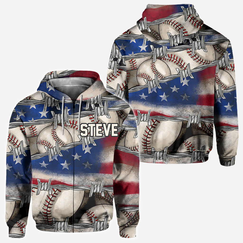 All-American Proud - Personalized Baseball All Over Shirt