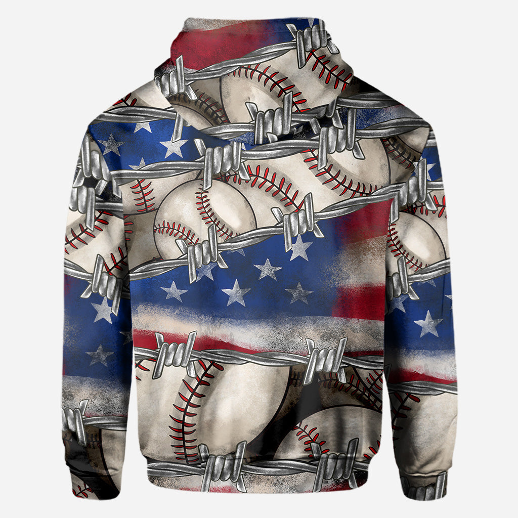 All-American Proud - Personalized Baseball All Over Shirt