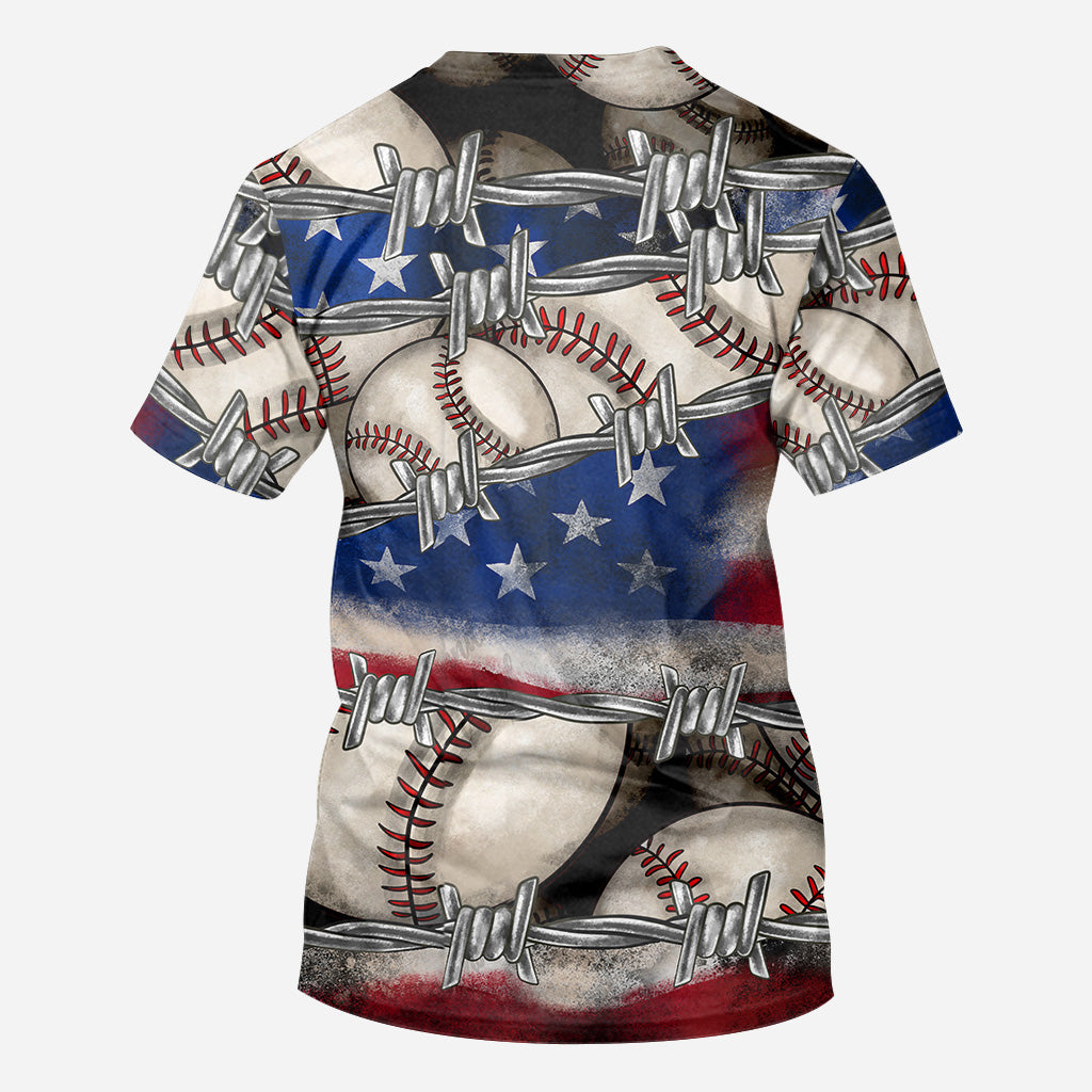 All-American Proud - Personalized Baseball All Over Shirt