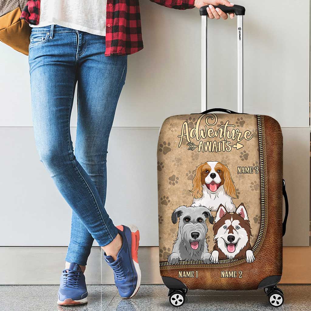 Adventure Awaits - Personalized Dog Luggage Cover