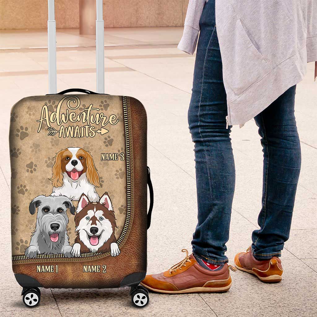 Adventure Awaits - Personalized Dog Luggage Cover