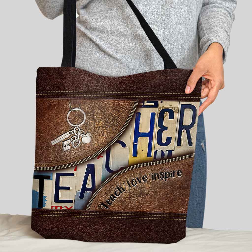 Teacher Teach Love Inspire - Tote Bag