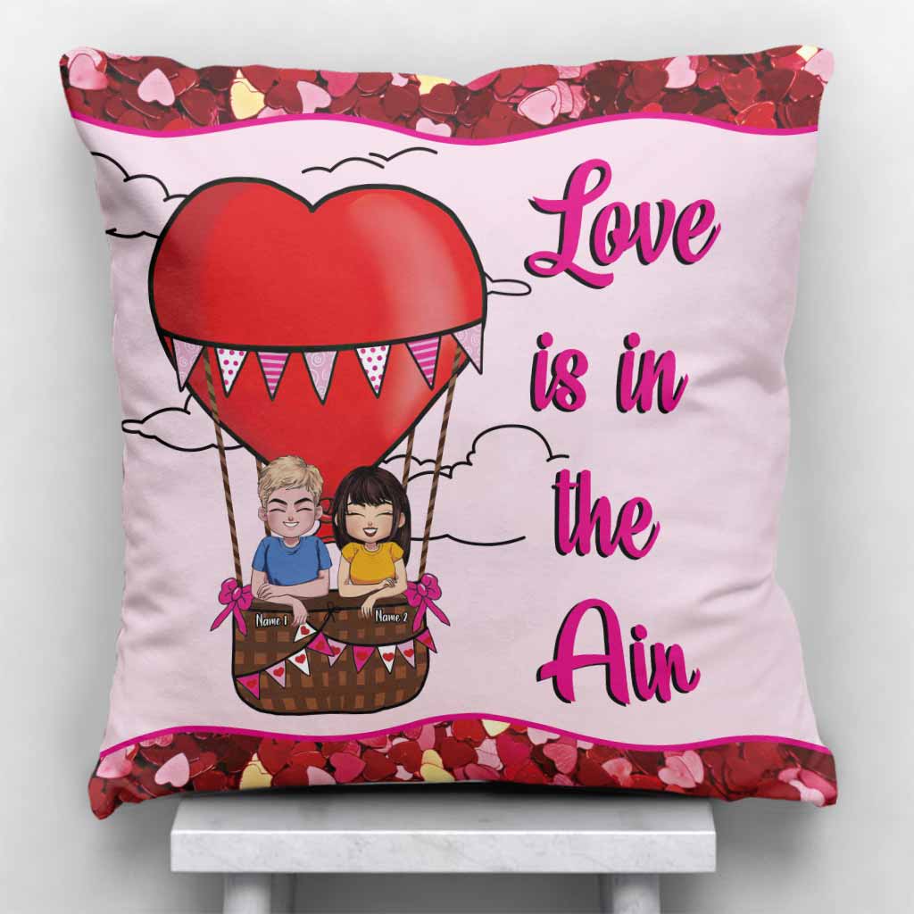 Love In The Air - Personalized Couple Throw Pillow