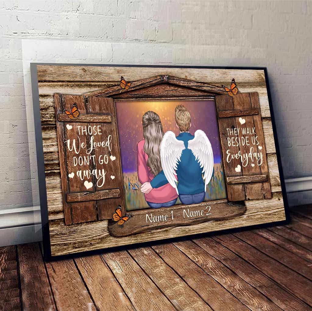 Memorial Gift Love In Heaven - Personalized Couple Poster