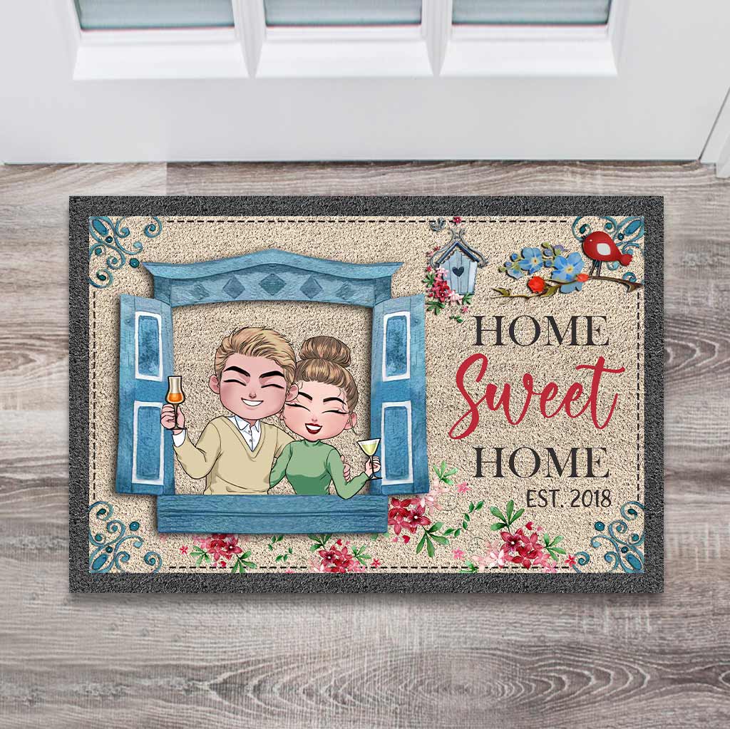 Home Sweet Home - Personalized Couple Doormat